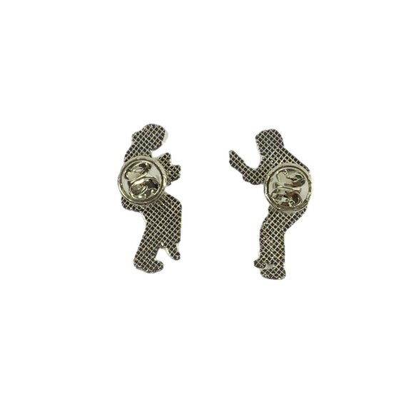 Pulp Fiction Mia Vincent Dance Pin Brooch Set of 2 Twist Movies Fun Black White - Picture 7 of 7